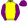 Yellow Purple Sleeves & Cap Yellow Pom Pom