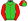 Lime Green Red Seams & Sleeves Lime Green Seams Quartered Cap