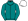Teal Black Seams White Cap