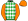 Green & White Diamonds Orange Sleeves & Cap