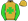 Gold Lime Green Maltese Cross & Sleeves Gold Cap