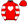 Red White Heart Hooped Sleeves Red Cap