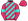 Cerise Turquoise Diagonal Stripes & Armbands