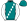 Teal White Diamond Sash & Sleeves Teal Seams