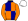 Dark Blue Orange Quarters & Sleeves White Cap