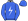 Royal Blue White Lightning Bolt Collar & Pom Pom