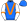 Blue Orange V White Sleeves With Orange Chevron