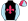 Black Cerise Fleur De Lys Light Blue Sleeves Black Cerise & Light Blue Quartered Cap