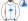 White Blue Kangaroo Seams Cuffs & Quartered Cap