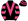 Black Pink Vee Hooped Sleeves & Cap