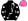 Black Hot Pink & White Ribbons White Stars Sleeves Hot Pink Cap