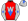 Red Silver W Royal Blue Diamond Diamond On Sleeves & Cap