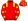 Red Yellow Epaulettes & Stars Sleeves Red & Yellow Stars Cap