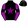 Black Purple Star & Sleeves White Seams Black Armbands Black White Seams Cap Purple Pom Pom