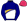 Navy Blue Gold White & Cerise Crescent Cerise Cap