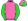 Hot Pink Lime Green Motif Sleeves Quartered Cap
