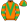 Orange Green Vee Hooped Sleeves Quartered Cap
