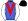 Royal Blue Red Vee White Sleeves Black Cap