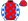 Red Blue 5 Stars White Sleeves Blue Checked Red Cap Blue Stars Red Collar Red Cuffs Red Peak