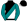 Black & White Diagonal Halves Teal Sash Thirds Sleeves Black Cap White Peak