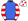 Royal Blue Red & White Hooped Sleeves White Cap Red Spots