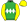 Green White Diamond Band Yellow Sleeves & Cap