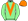 Light Green Orange Vee & Cap