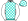 Turquoise & White Checks White Collar & Sleeves Turquoise & White Checked Cap
