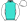 Turquoise & Royal Blue Hoops White Sleeves & Cap