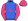 Royal Blue Pink Duck Sleeves & Cap