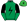 Emerald Green Black Lightning Bolt Halved Sleeves Green Cap Black Lightning Bolt