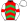 Red Green Chevrons White Sleeves Red Armbands White Cap