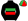 Black Green & Red Band & Quartered Cap