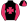 Black Cerise Maltese Cross Cerise Sleeves Quartered Cap