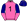 Hot Pink One Syndications Logos Navy Blue Diagonal Halved Sleeves Navy Blue Cap Gold Seams