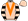 Apricot Orange & Black Vee Black Hooped Sleeves