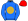 Blue Gold Spot Red Cap