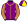 Purple Yellow Seams Striped Sleeves Quartered Cap