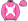 Hot Pink White Crossed Sashes Shield With Old English P Inside