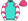 Turquoise Baby Pink Epaulettes White Sleeves Baby Pink Chevrons & Cap