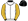 White Black Seams Collar & Cuffs Gold Sleeves Black Cap White Seams
