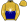 Gold Navy Blue Half White Starburst & Lightning Bolt On Sleeves