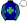 Dark Blue Green Maltese Cross Striped Sleeves White Cap