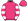 Pink White Hooped Sleeves Pink Cap White Pom Pom