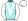 Pale Blue White Vee Sleeves & Cap
