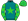 Teal Lime Green Star Lime Green Sleeves Teal Stars Lime Green Cap Teal Stars