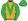 Gold Green Vee & Lower Third Green Sleeves & Cap Gold Pom Pom