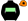 Black With Pale Green Band Orange Cap With Black Star