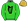Lime Green Gold Circle Black Outline & Harp Inside Gold Cap