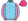 Sky Blue Pink Stripe Sleeves Pink Cap
